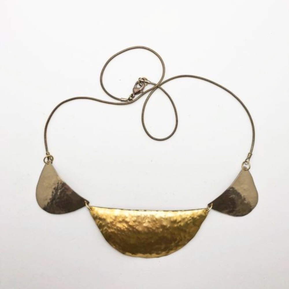Pure Brass Statement Necklace | Bib Necklace